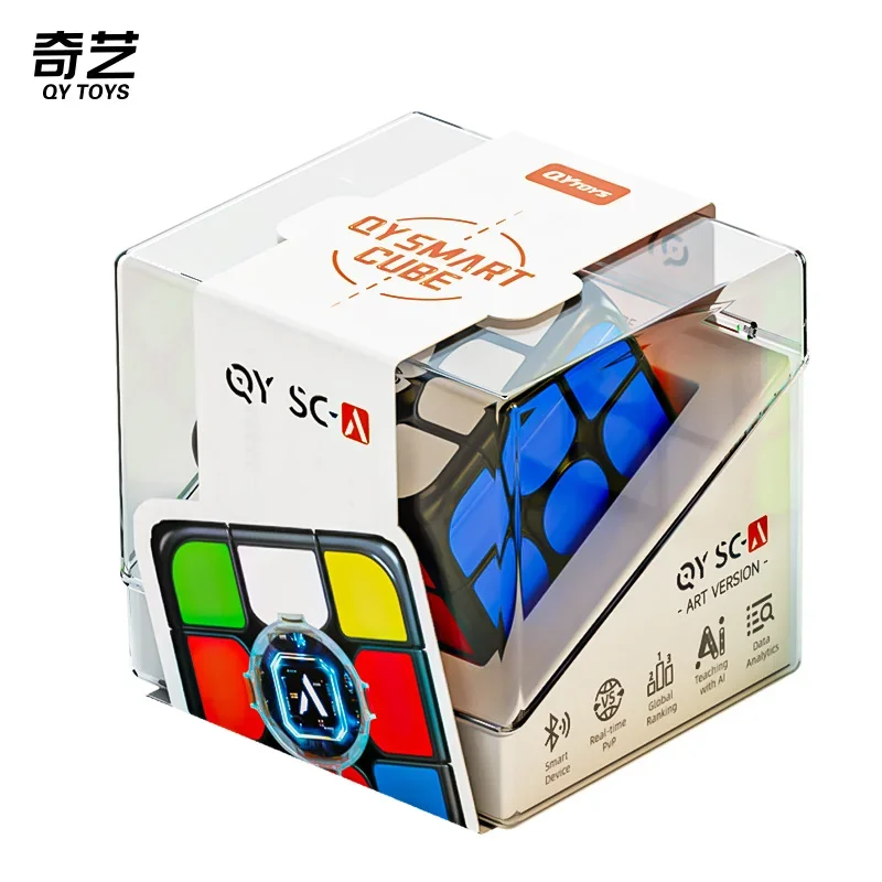 Qiyi 3x3 Smart Cube Магнитный 3D-куб-головоломка с пластиковым материалом искусственного