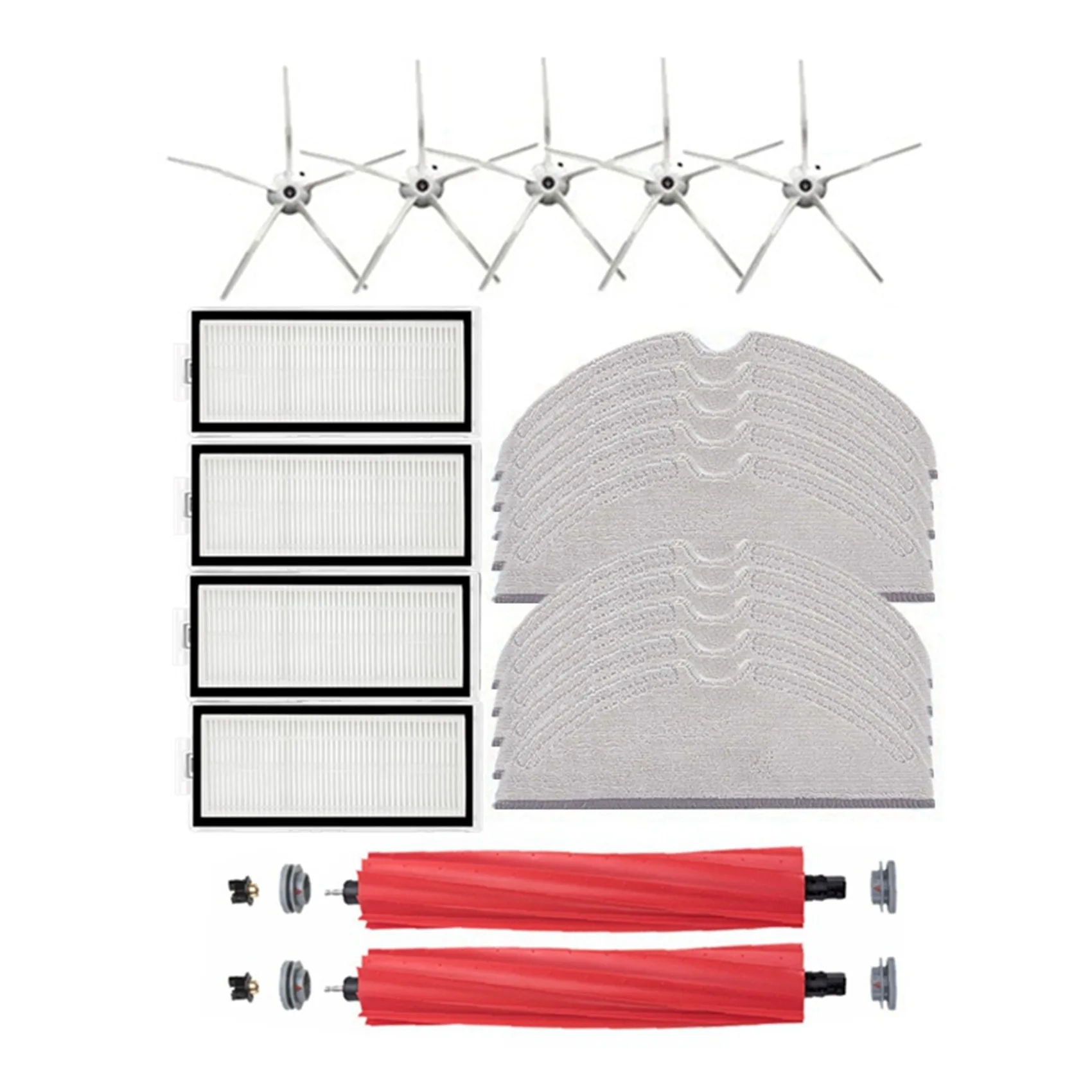 

For Xiaomi Roborock Q7 Max+ T8 Main Brush Side Brush Hepa Filter Mop Cloth Robot Vacuum Cleaner Spare Parts White