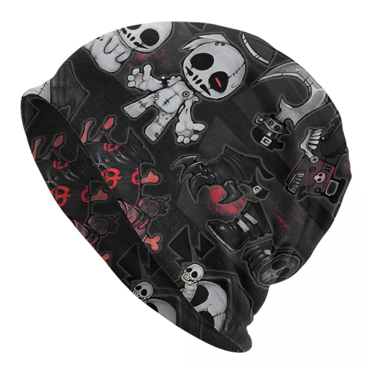 

New Knitted Cap Women Men Cap Spring Winter Elastic Grim Reapers Skulls Beanies Cap Wholesale