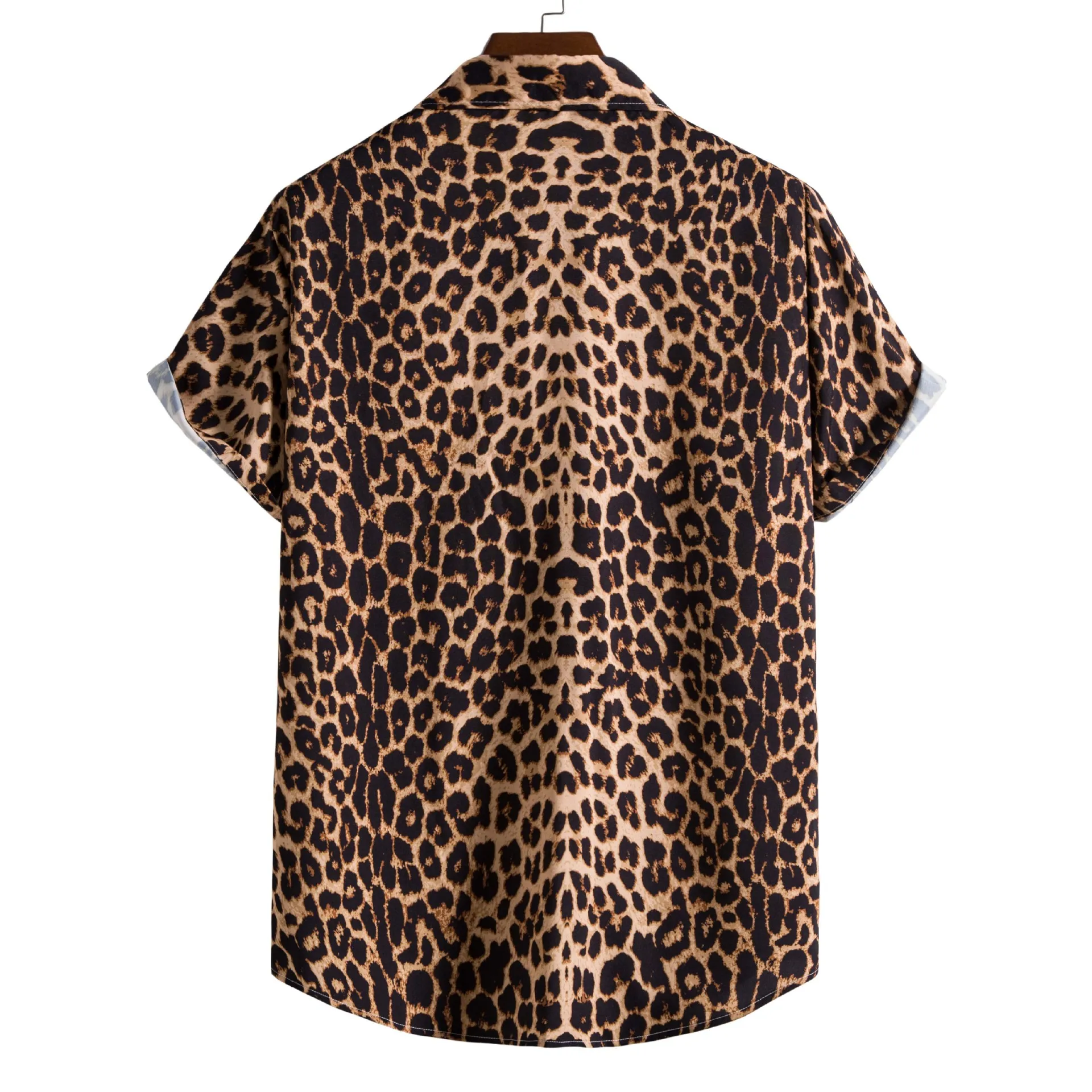 Leopard Floral Shirt Men Camisa Masculina 2023 Brand Slim Fit Short Sleeve Hawaiian Shirt Men Party Beach Casual Shirts Male 5XL