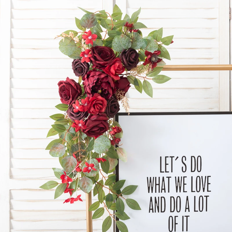 2 Шт. Искусственные Угловые Треугольные Цветы В Стиле Ретро Гирлянда Свадебная