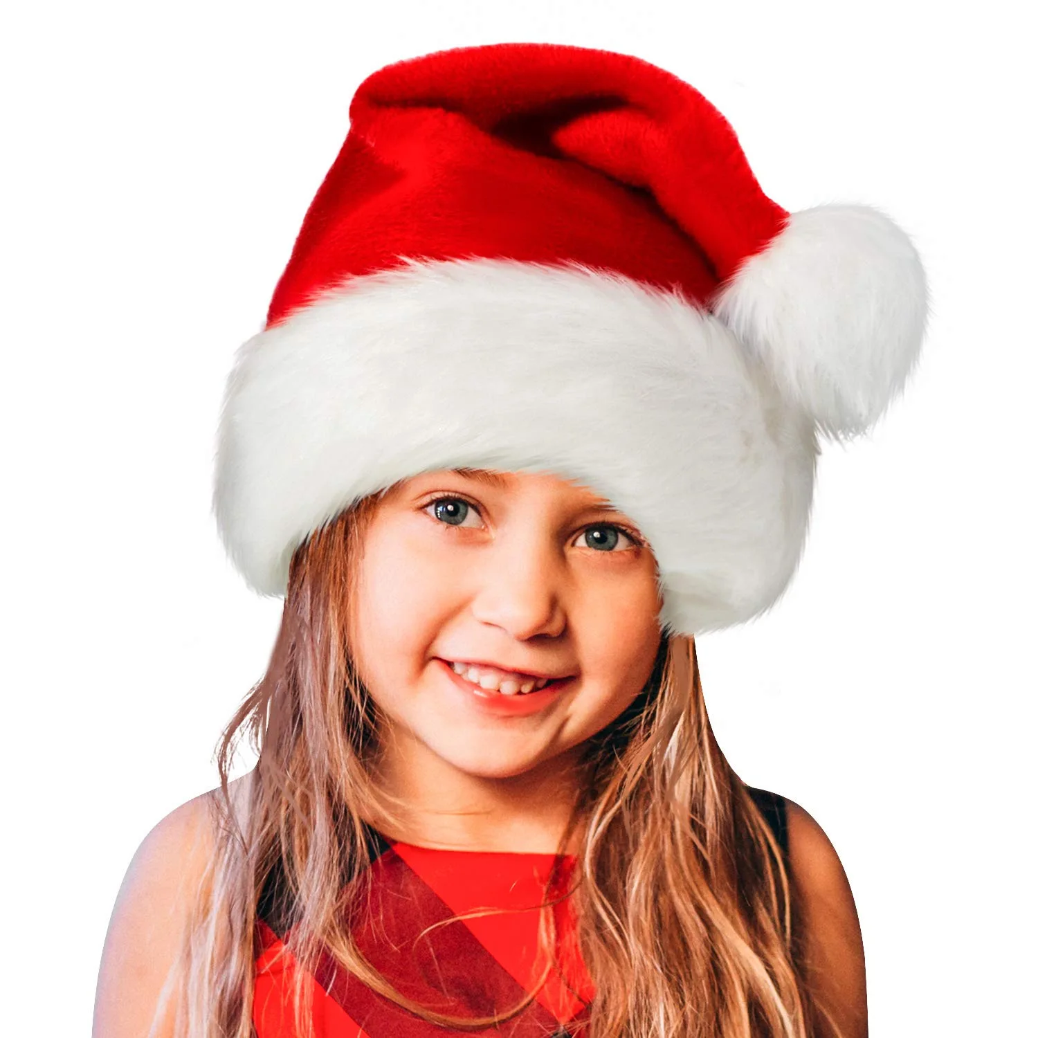 Christmas Hat 2023 Decorations New Year Party Hats Adult Children Big Wool Ball Plush Caps Offers Outlet Free Shipping |