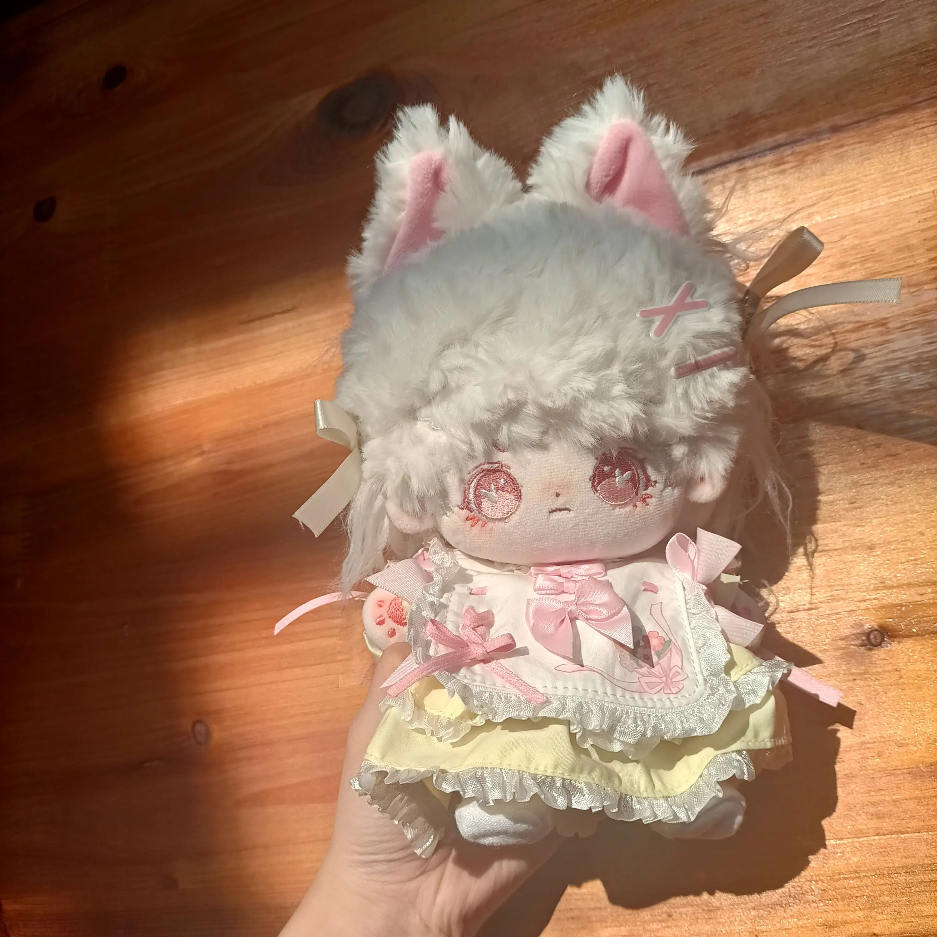 

No Attribute 20cm Cartoon Plush Animal Ears Stuffed Doll Body Toys Cosplay Cute Girls With Skeleton Kawaii Birthday Fans Gift