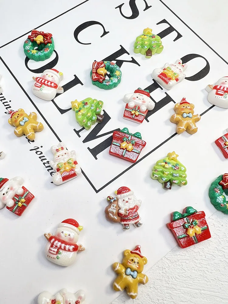 Яркая поверхность с жемчугом тонкая вспышка милые мультяшные рождественские