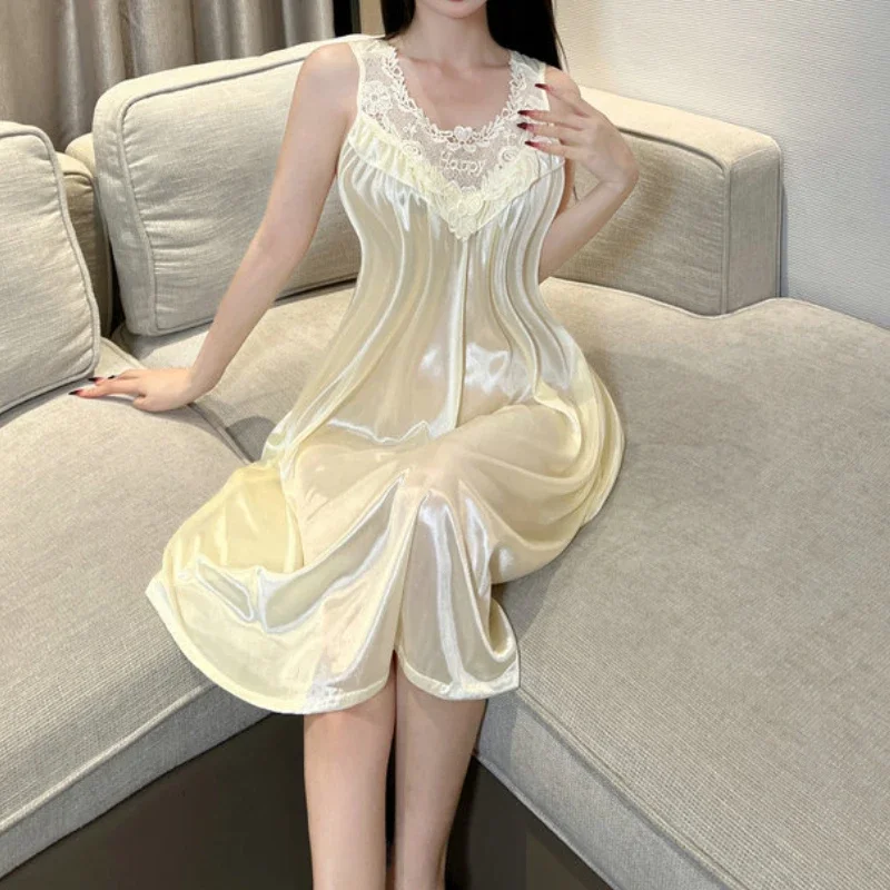 Женское свободное повседневное фиолетовое кружевное длинное платье жилет на