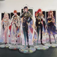 hot anime genshin impact zhongli cosplay acrylic figure tartaglia kaeya alberch stand model desk decoration fans collection gift
