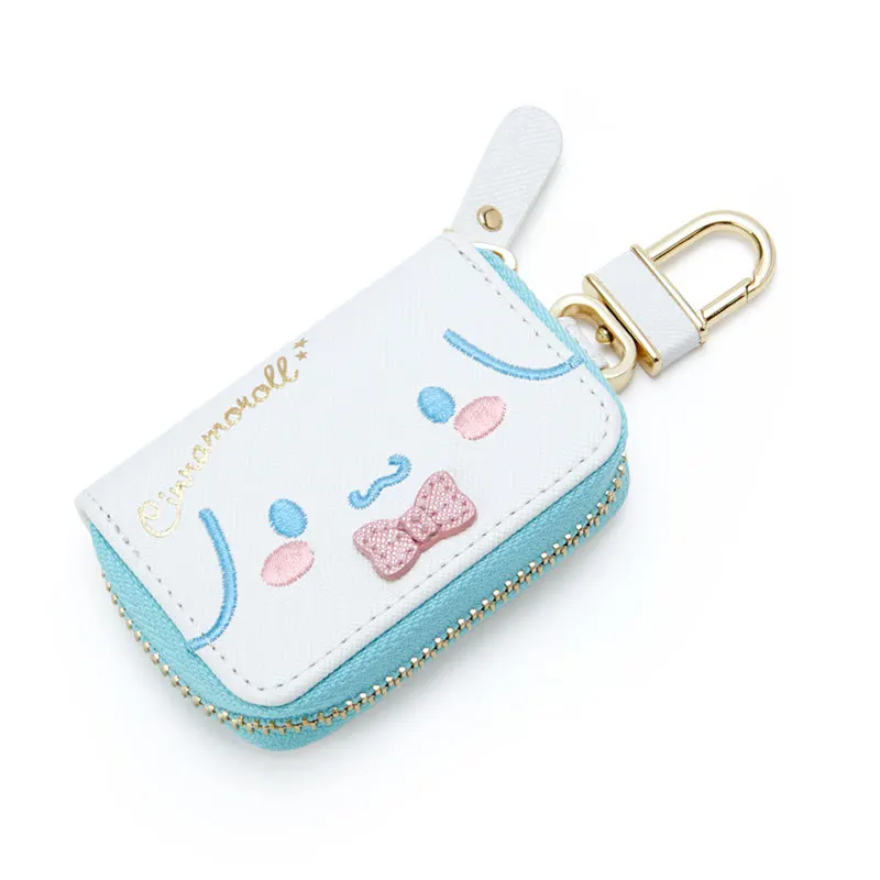 

Sanrios Kawaii Hello Kitty My Melody Pom Pom Purin Cinnamoroll Cartoon Car Key Case Cute Pu Zipper Storage Bag Coin Purse