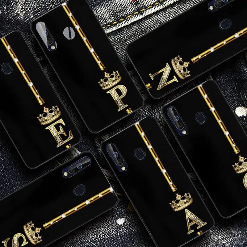 

Rose Gold 26 Letters Phone Case for Samsung A51 01 50 71 21S 70 31 40 30 10 20 S E 11 91 A7 A8 2018