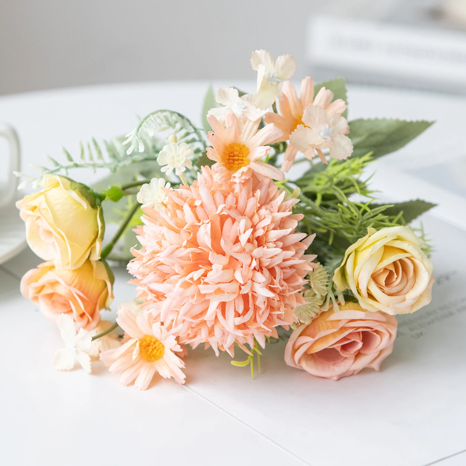 

Искусственные цветы, розы, гортензия, свадебное украшение