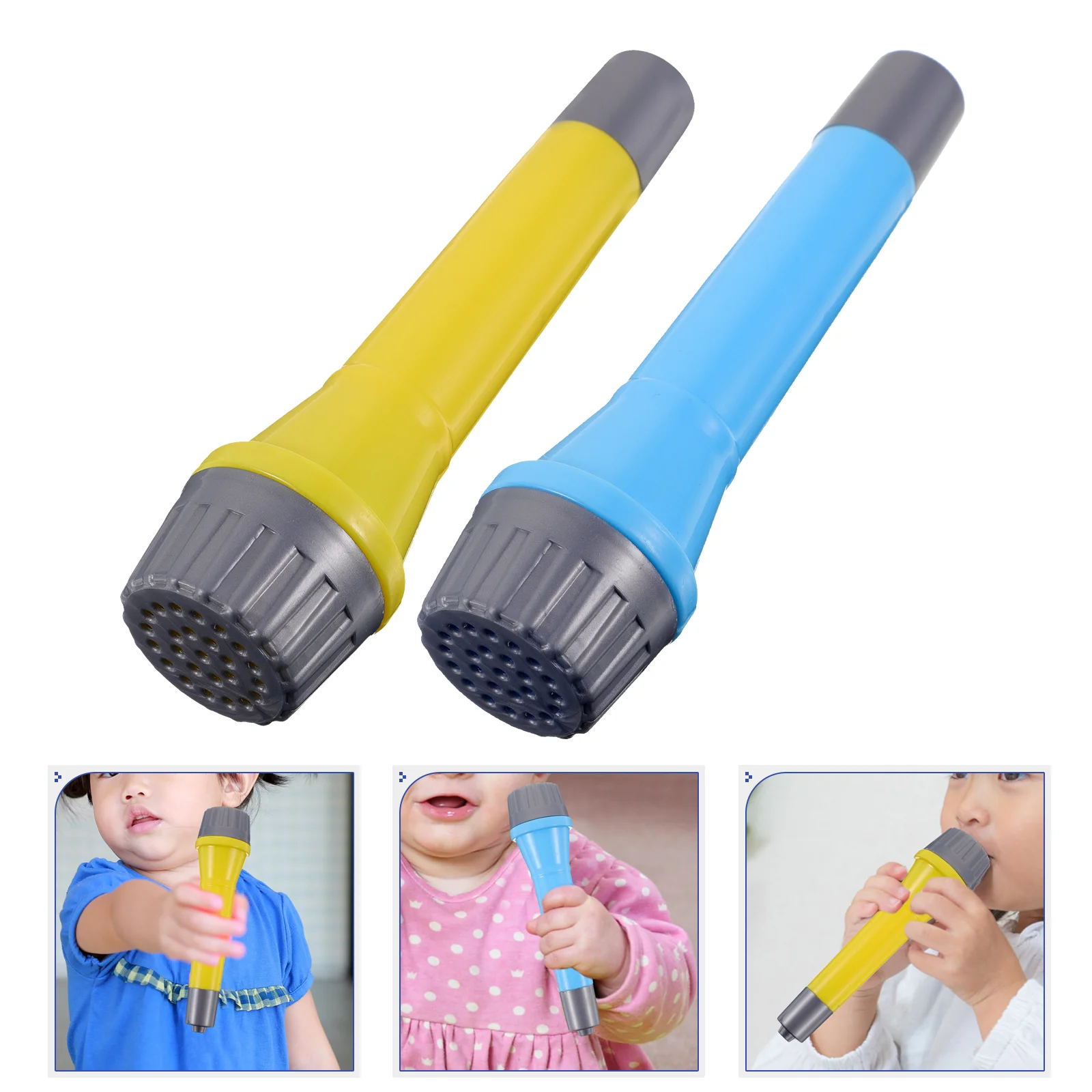 

4Pcs Boys Microphone Model Kids Microphone Toys Plastic Microphone Toy for Performance Decorate Toddler