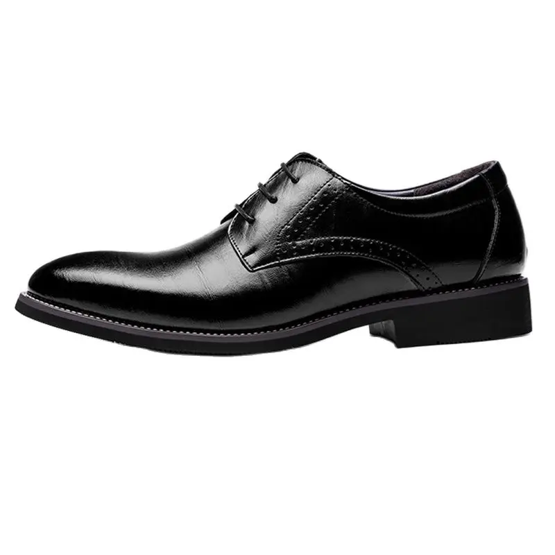 

Genuine Leather Wingtip Carved Italian Formal Oxford Footwear Plus Size 38-48 for Winter New 2023 Flat Classic Men Dress Shoes