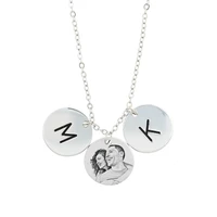 personalized photo necklace engraved picture necklace initials necklace name choker custom photo necklace valentines day gift