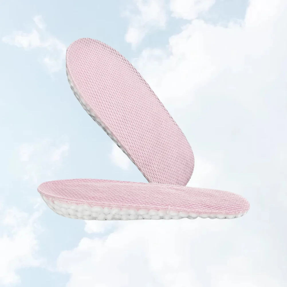 

1 Pair of 15cm Women Heightening Insole Absorption Shoe Lift Anti-Slip Silicone Half Insoles Height Increase Shoes Pad Pink