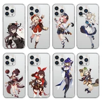 genshin impact game phone case for iphone 13 12 11 pro max mini xs x xr se 7 8 6 6s plus soft cover