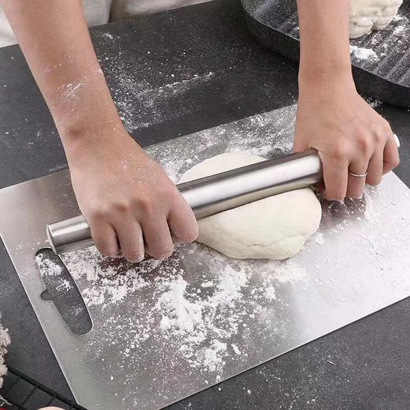 Moisture Proof Kitchen Baking Tool Household Non-Deformable Rolling Pin Flour Press