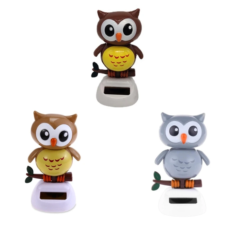 

5’’ Little Kinetic Owl Desk Decor Collectable Figure Boutique Store Solar Toy K1KC