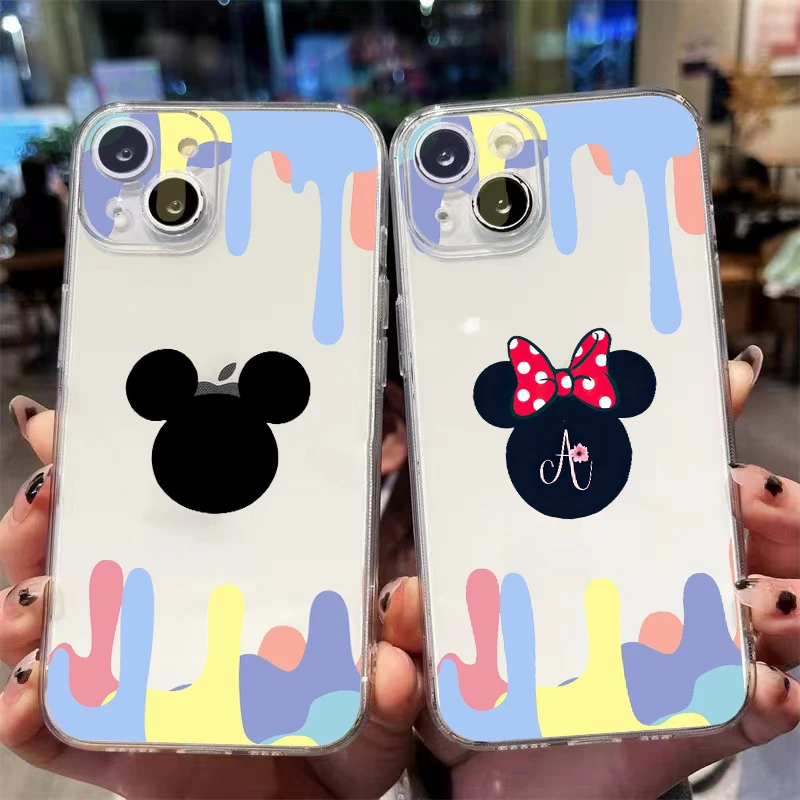 

Painting Mickey Mouse Logo For iPhone 13 12 Pro Max Mini 11 Pro X XR XS Max 6 6S 7 8 Plus Se2 Clear Phone Case Cases Cover