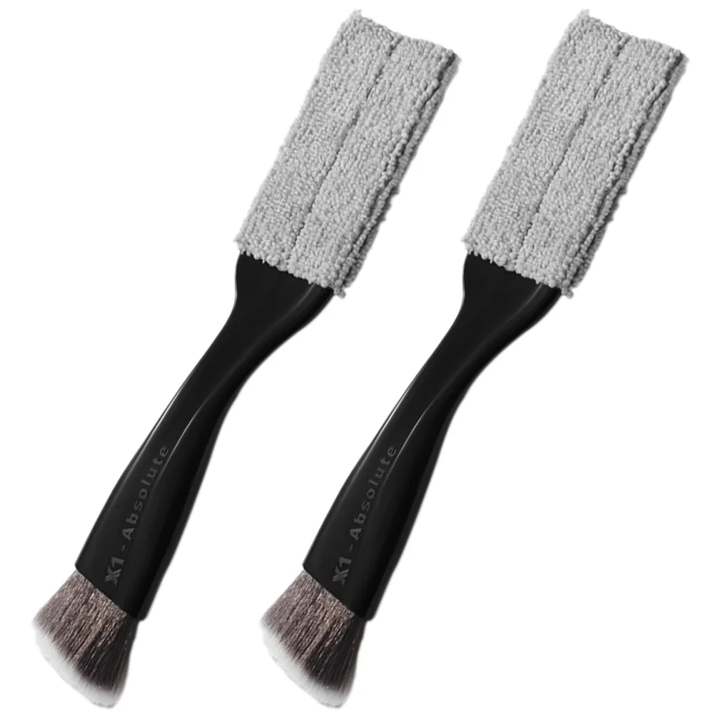 

2pcs Auto Detailing Brush Hair Detailing Brush Microfibre Hand Duster Car Air Conditioner Brush Microfiber Duster