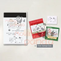 mp608 cat and dog cutting dies and clear stamps for diy handmade hand account paper card photo album decoration craft cut dies