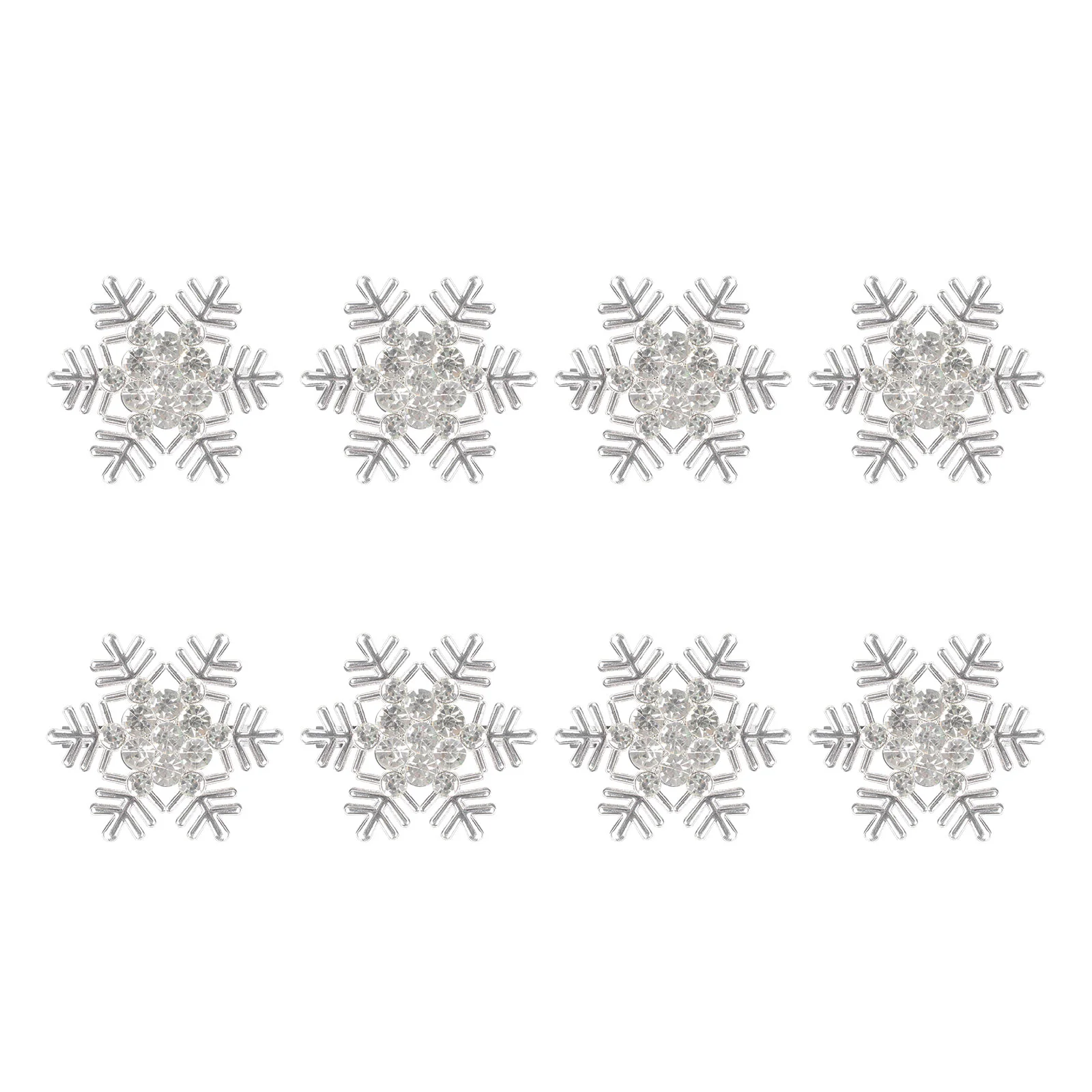 

Snowflake Napkin Rings Christmas 8PCS Diamante Serviette Buckles Decoration for Banquet Party Dinner Table Casual Gold napkins