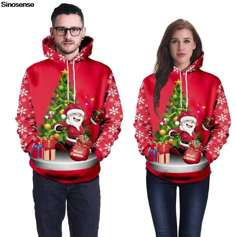 

Мужской женский Рождественский свитер с изображением Санты и уродливых рождественских подарков