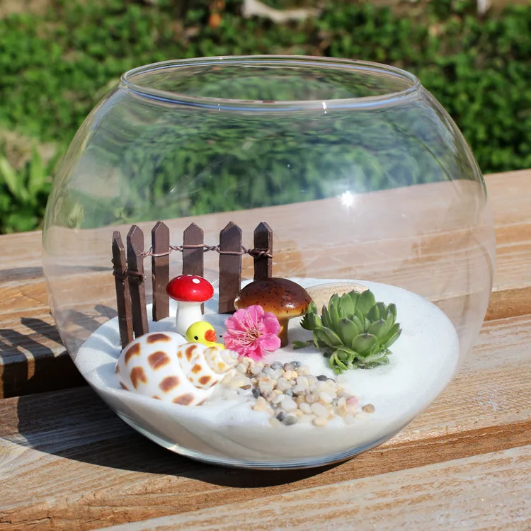 

Terrarium Glass Clear Ball Vase Micro Landscape DIY Container Succulent Plant Hydroponic Pots Wedding Garden Home Decor