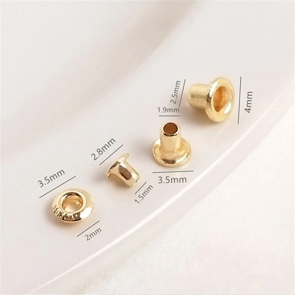 

14K Gold Filled Plated Large hole pearl patch DIY anti - wear plug road pass bead hole bracket accessories