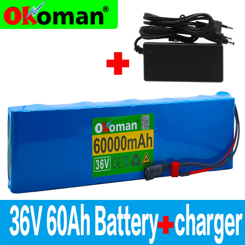 Аккумулятор 36 В 10S4P 60Ah аккумулятор высокой мощности 500 Вт 42 в 60000 мАч для