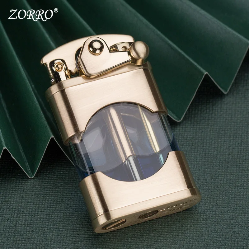 ZORRO новая ветрозащитная металлическая керосиновая Зажигалка прозрачный