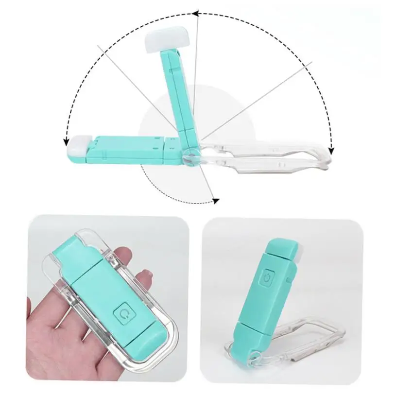 USB Book Light Reading Lamp Clip-on Lights Folding