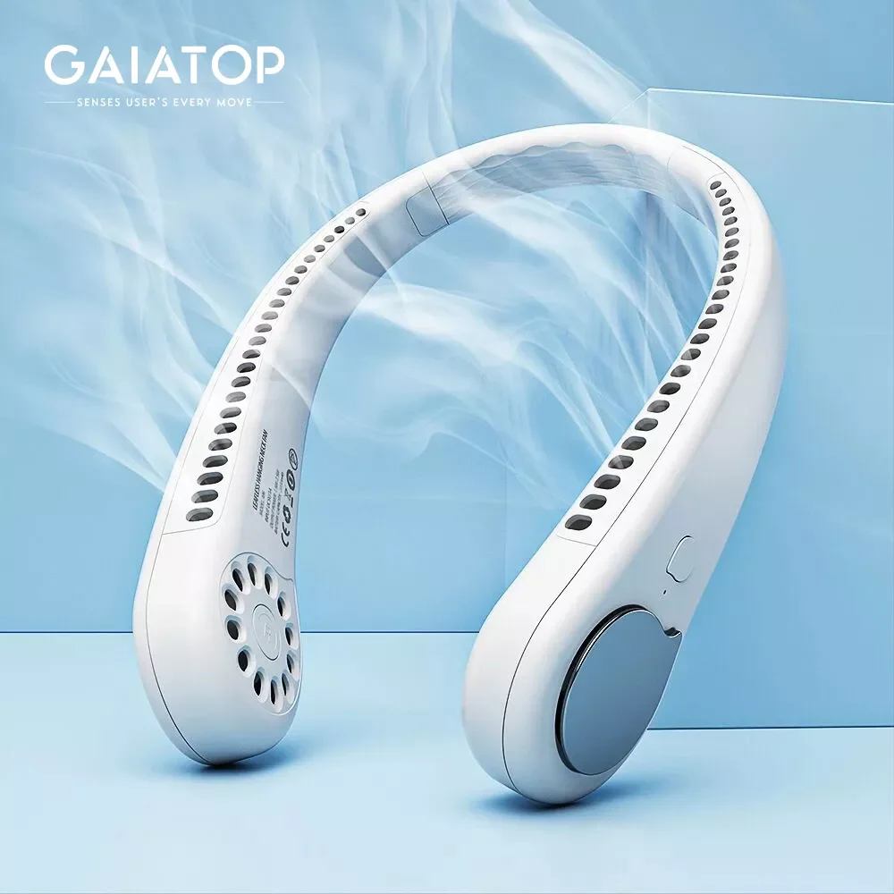 

GAIATOP Portable Neck Fan Mini Wireless Fans Bladeless USB Rechargeable Sports Cooling Fan For Outdoor Sports Travel