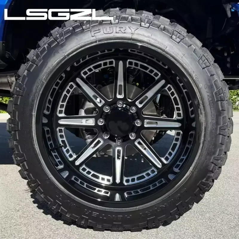 Фото Колесные диски LSGZL Black Deep Dish, кованые, для грузовиков, 20x10, 22x12, 22x14, 24x12, 24x14, с креплением 6, 8, 6x139.7, 6x5.5, 8x6.5, 8x180, 10x22, для GMC №2