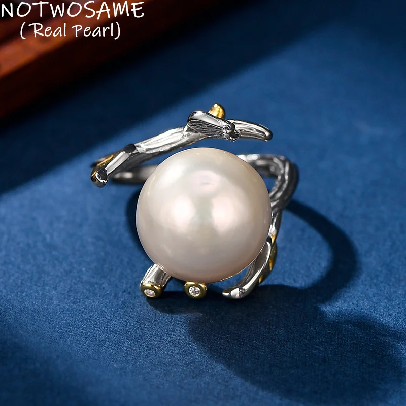 

Женское кольцо с натуральным жемчугом, из серебра 925 пробы