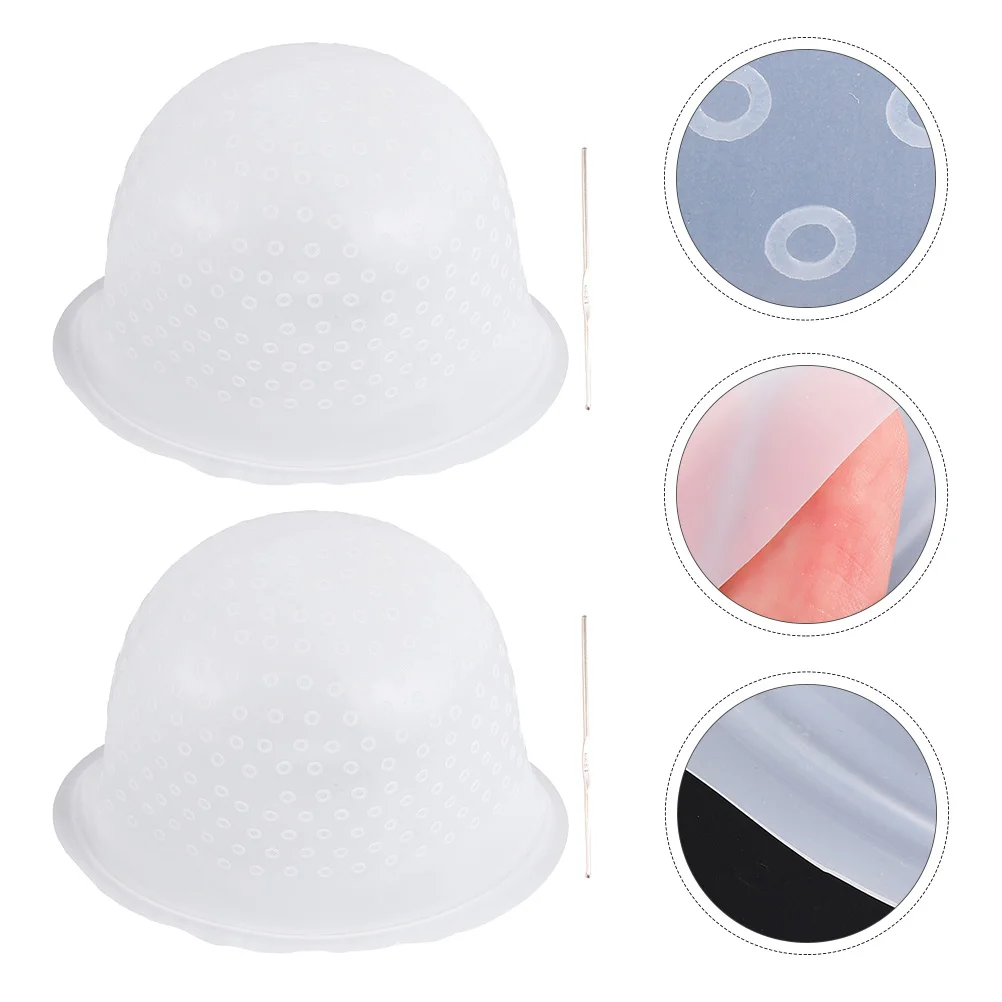 

1 Set of Hair Dye Caps Hairdressing Dye Caps Hair Coloring Hats for Salon Beauty Home Hair