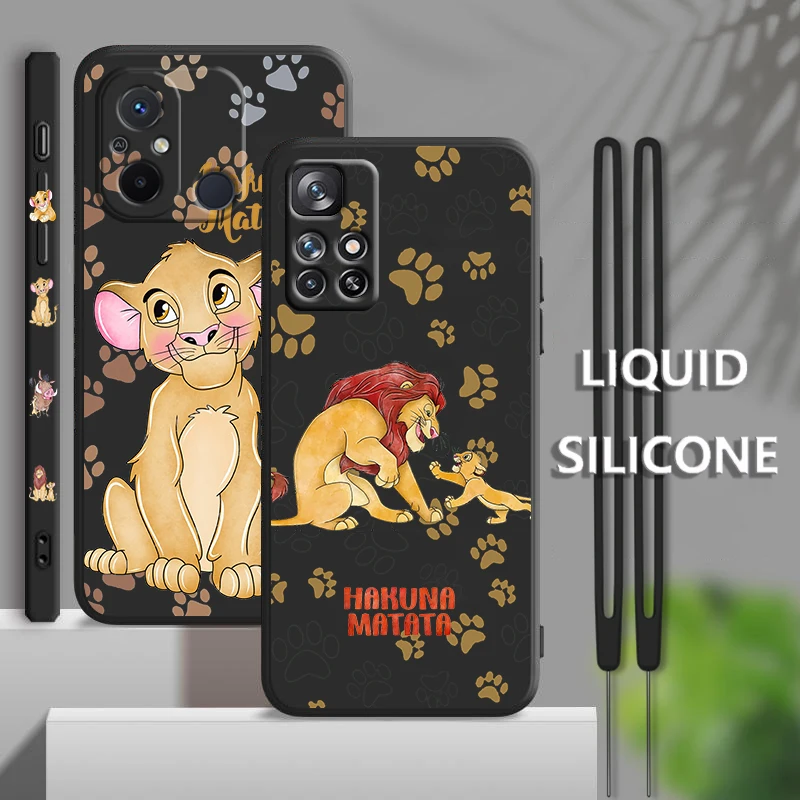 

The Lion King Cute For Xiaomi Redmi 12C 11 Prime A1 10 10X 9 9A 9T 9AT 8 8A 7 Pro 4G 5G Liquid Left Rope Phone Case Coque Capa