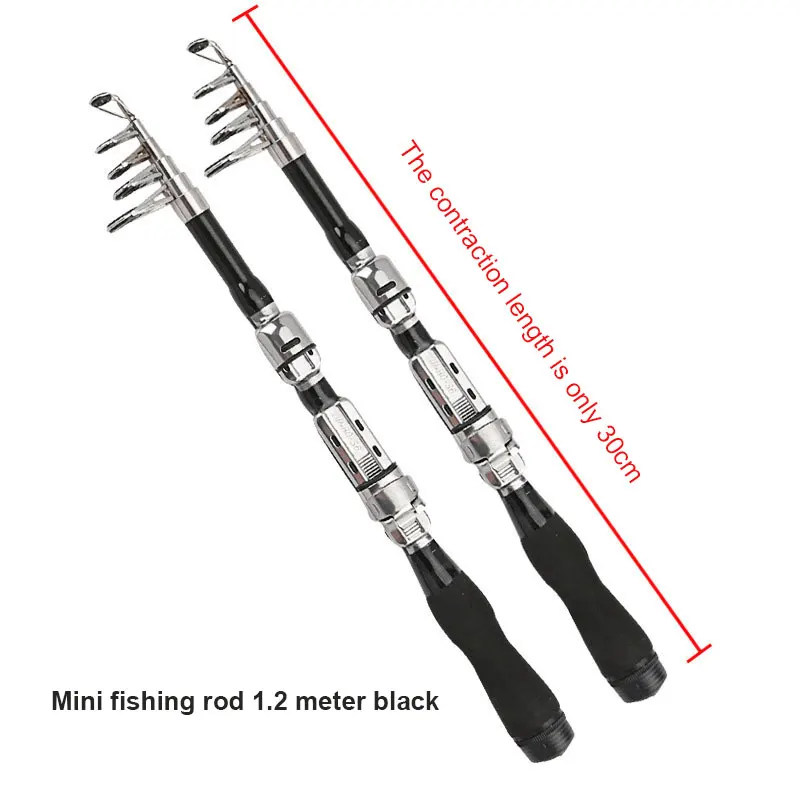 

Telescopic Fishing Rods Mini Hard Fishing Rod 1m-2.1m FRP Ice Fishing Rod River Lake Fishing Equipment Practical Tool