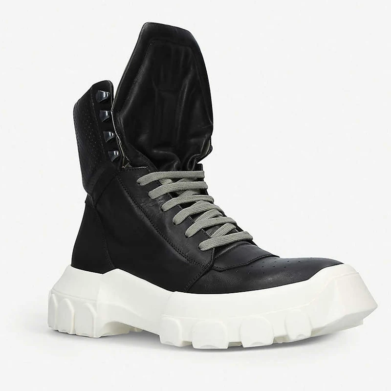 Мужские ботинки ручной работы из натуральной кожи на шнуровке