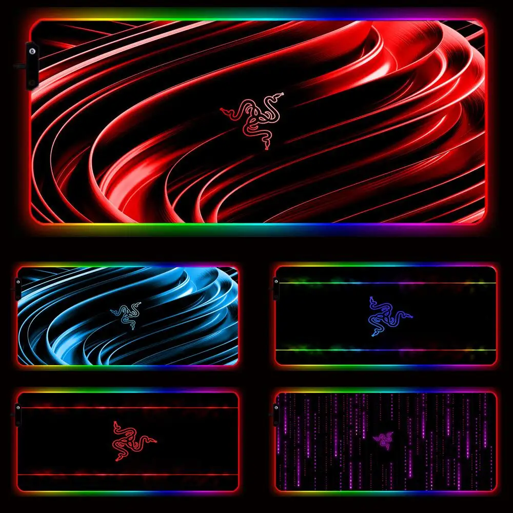 

Новый дизайн Razer RGB коврик для мыши геймеры большой компьютерный светодиодный ренный игровой коврик для мыши Настольный коврик клавиатура р...