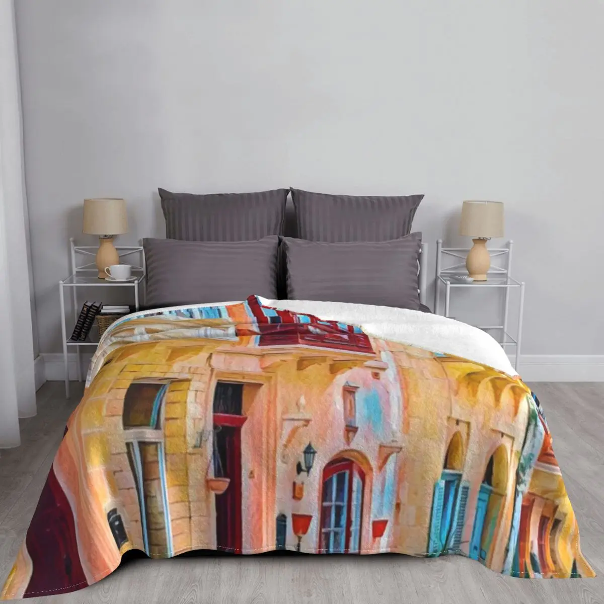 Ультрамягкое одеяло из микрофлиса Valetta Streets Malta