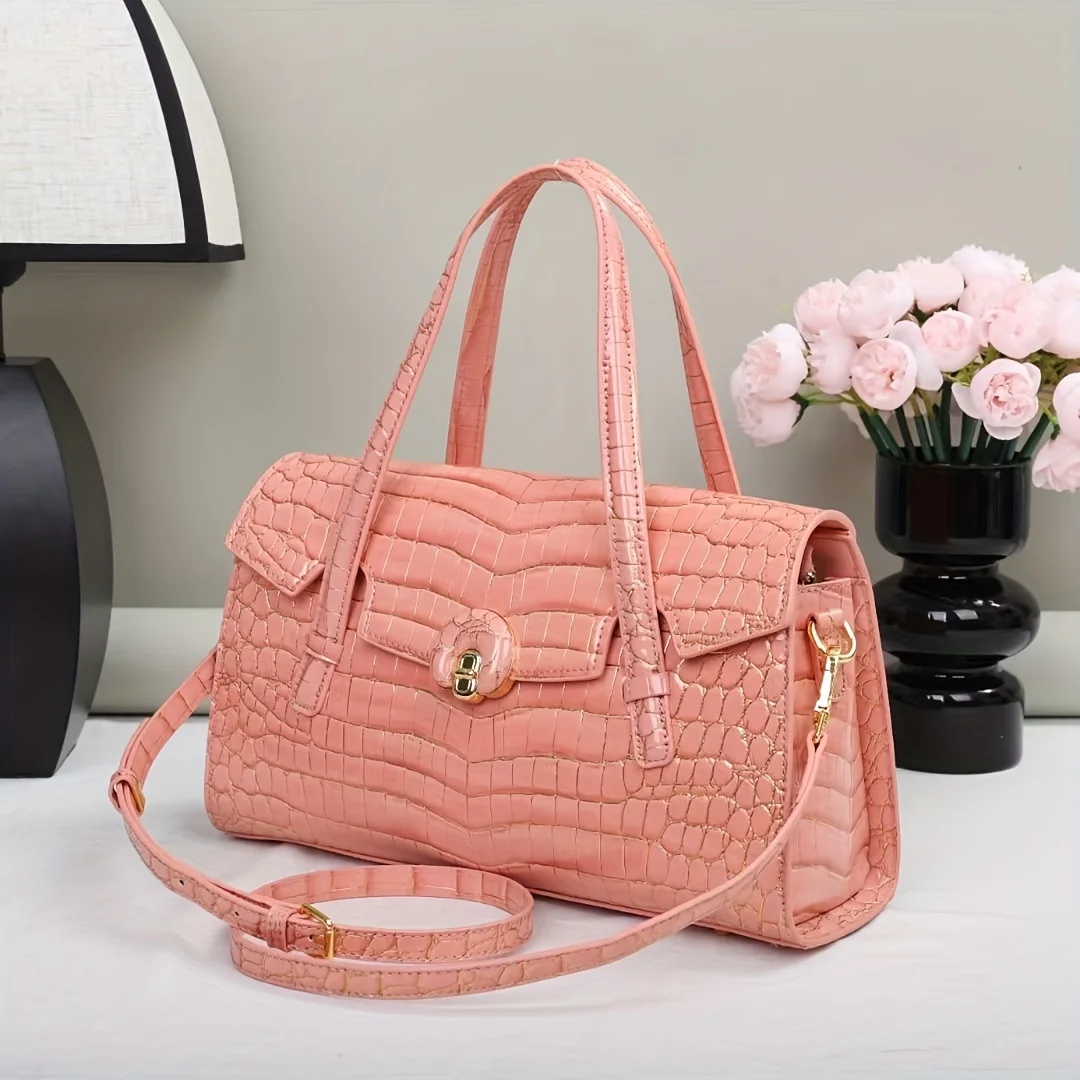 

Genuine leather crocodile pattern women's bag, new crossbody bag, high-end feeling, light luxury, one shoulder handbag
