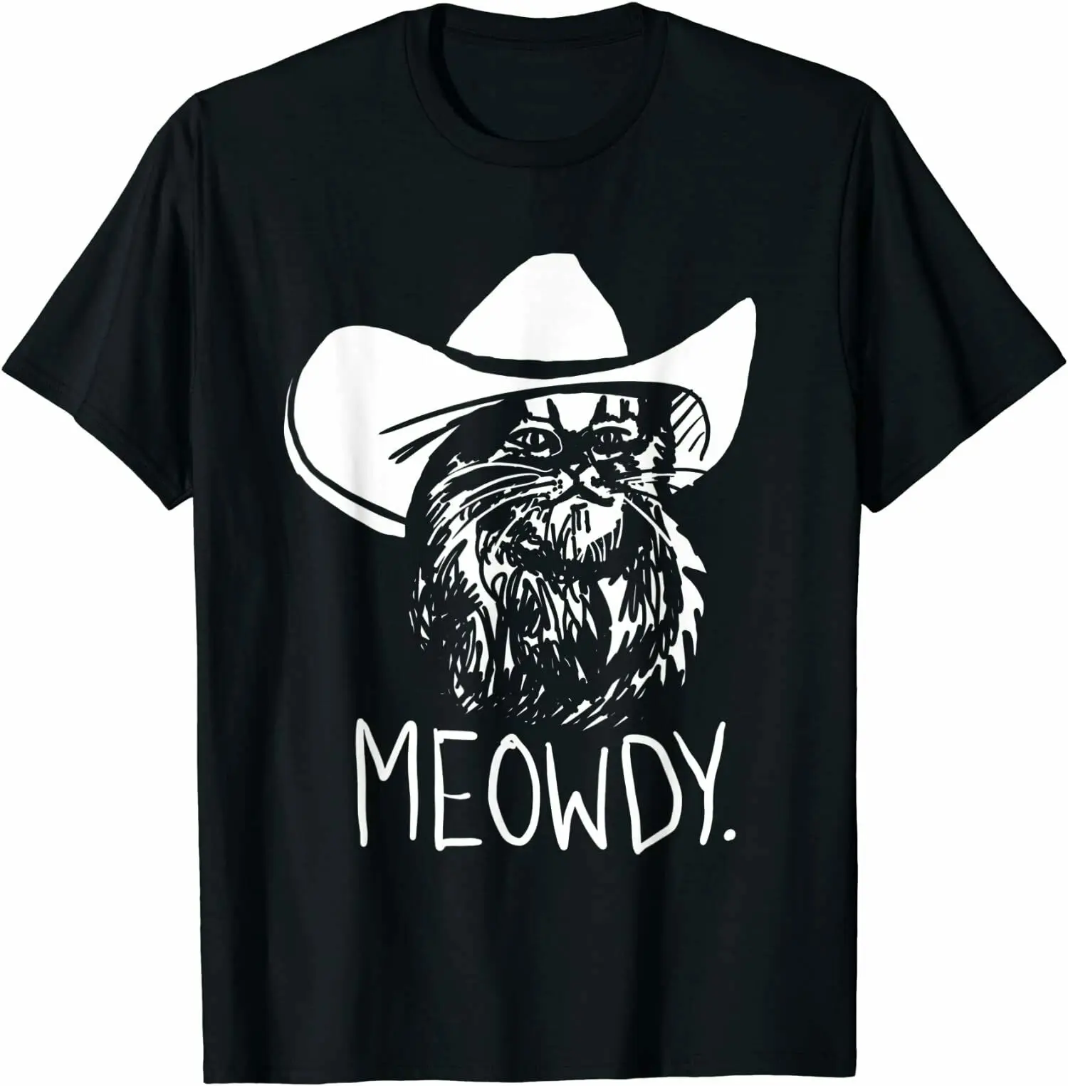 

Забавная крутая футболка Meowdy Техасский Кот мем идея для подарка