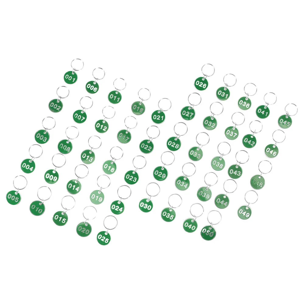 

50pcs Portable Number Storage Tags for Sauna Numbered ID Tags with Ring