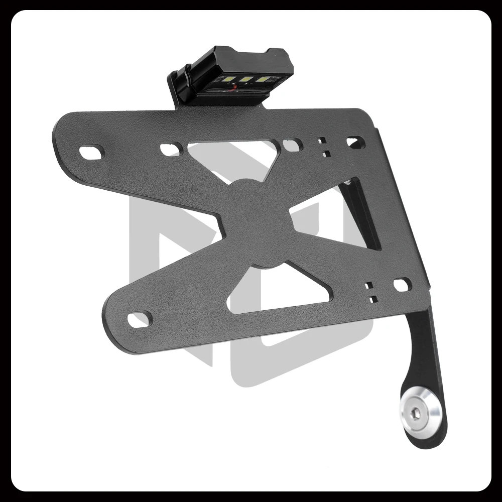 

Для Harley-Davidson Sportster S RH1250S: Водонепроницаемый матовый черный кронштейн для номерного знака с LED-подсветкой, крепление сбоку, без сверления