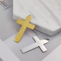 5 pcs christian cross charms for jewelry making stainless steel pendant wholesale for necklaces earring keychain diy accessories