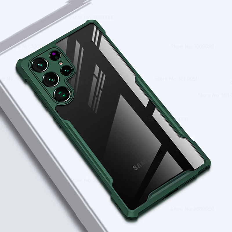 

Samsun S22 Ultra Clear Acrylic Back Phone Cover For Samsung Galaxy S 22 Ultra Plus Cases Shockproof Protect