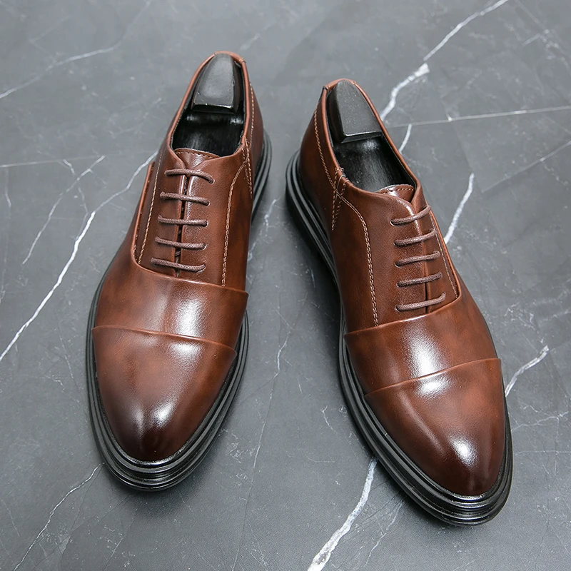 Men's Formal Dress Shoes Gentlemen's Shoes Fashion Urban Men's Shoes Daily Casual Shoes Size 38-46