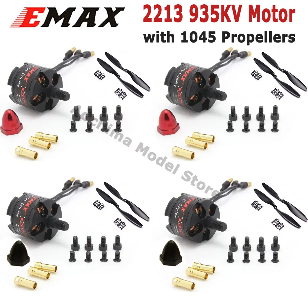 

EMAX 2212 MT2213 935KV 3-4S Brushless Motor CW CCW with 1045 Propellers for F450 F550 X525 Multicopter Quadcopter