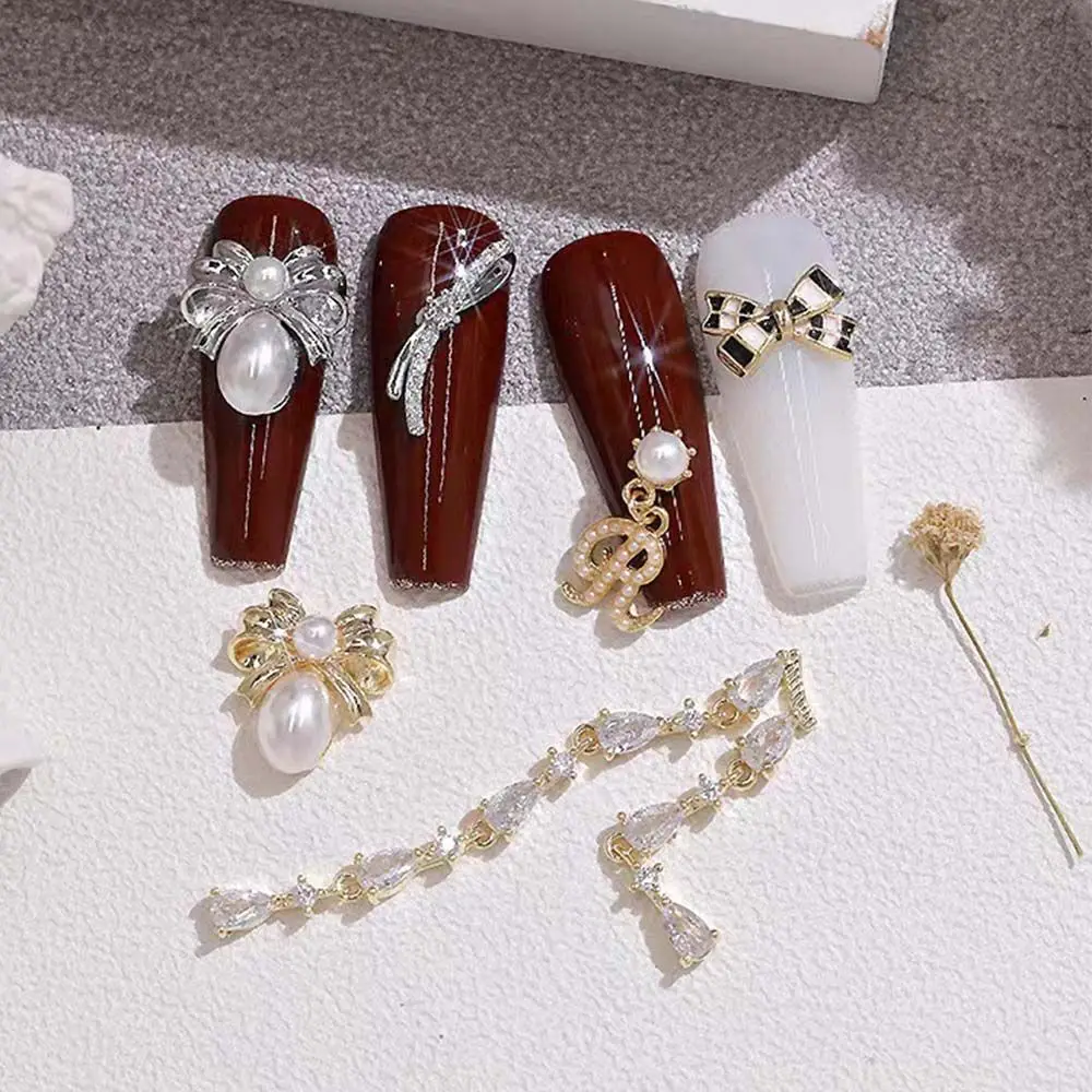 

Accessories Nail Ornaments Nail Art Jewelry Crystal Nail Drills Bow Nail Rhinestone Flower Nail Art Gems Tassel Nail Charms