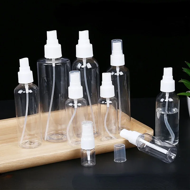 

10 шт. 50/100 мл многоразовые бутылки, прозрачная компактная пустая бутылка-распылитель, портативные дорожные аксессуары