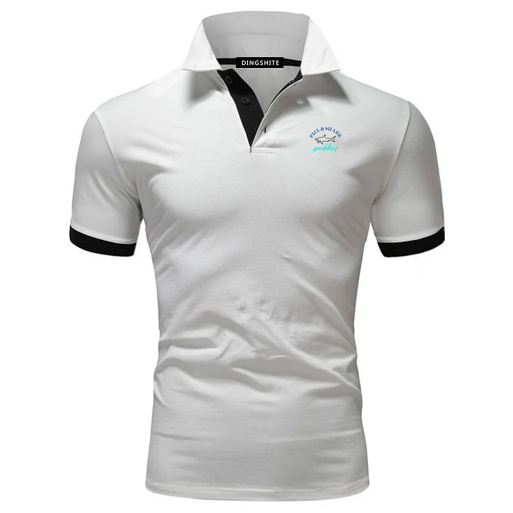 

Fashion Men's Short -sleeved 2023 Color Matching Simple Summer Printed POLO